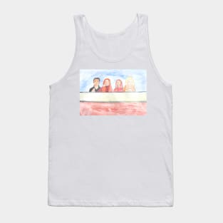 Young people in a cafe eating ice cream. Tank Top